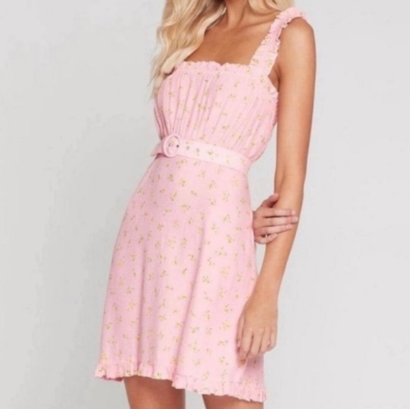 Faithful‎ the Brand Midsummer Dress Pink Luda Floral Print - Picture 1 of 16